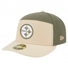 Бейсболка Pittsburgh Steelers New Era Light Beige/Olive Two-Tone Color Pack Split Panel 59FIFTY