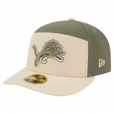 Бейсболка Detroit Lions New Era Light Beige/Olive Two-Tone Color Pack Split Panel 59FIFTY