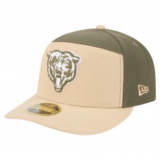 Бейсболка Chicago Bears New Era Light Beige/Olive Two-Tone Color Pack Split Panel 59FIFTY