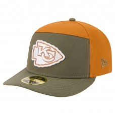 Бейсболка Kansas City Chiefs New Era Olive/Brown Two-Tone Color Pack Split Panel 59FIFTY