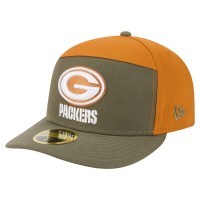 Бейсболка Green Bay Packers New Era Olive/Brown Two-Tone Color Pack Split Panel 59FIFTY