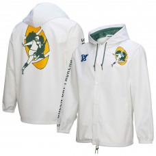 Куртка на кнопках Толстовка Green Bay Packers Mitchell & Ness White Vintage Logo Coaches