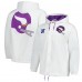 Minnesota Vikings Mitchell & Ness White Vintage Logo Coaches Full-Snap Hoodie Jacket