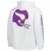 Minnesota Vikings Mitchell & Ness White Vintage Logo Coaches Full-Snap Hoodie Jacket