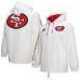 San Francisco 49ers Mitchell & Ness White Vintage Logo Coaches Full-Snap Hoodie Jacket