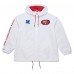 San Francisco 49ers Mitchell & Ness White Vintage Logo Coaches Full-Snap Hoodie Jacket