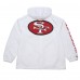 San Francisco 49ers Mitchell & Ness White Vintage Logo Coaches Full-Snap Hoodie Jacket