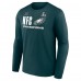 Футболка с длинным рукавом Philadelphia Eagles 2024 NFC Champions Hail Mary - Midnight Green