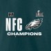 Футболка с длинным рукавом Philadelphia Eagles 2024 NFC Champions Hail Mary - Midnight Green