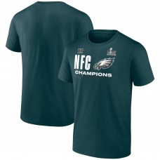 Футболка Philadelphia Eagles Fanatics 2024 NFC Champions Hail Mary - Midnight Green