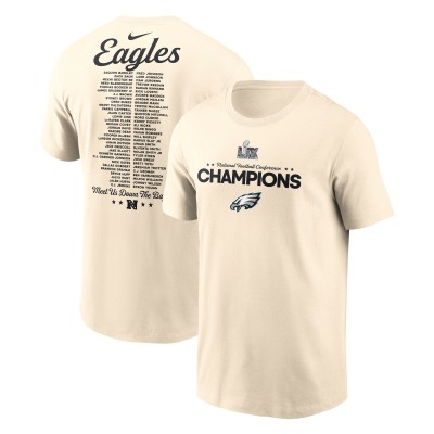 Футболка Philadelphia Eagles Nike 2024 NFC Champions Roster - Cream