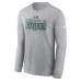Футболка с длинным рукавом Philadelphia Eagles Nike Super Bowl LIX NOLA Inspired - Heather Gray