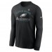 Футболка с длинным рукавом Philadelphia Eagles Nike Super Bowl LIX Team Logo - Black