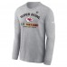 Футболка с длинным рукавом Kansas City Chiefs Nike Super Bowl LIX Team Logo - Heather Gray