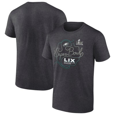 Футболка Philadelphia Eagles Super Bowl LIX Local - Heather Charcoal