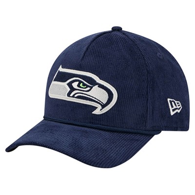 Бейсболка Seattle Seahawks New Era College Navy Cord Corduroy 9FORTY A-Frame