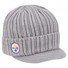Pittsburgh Steelers New Era Gray Knit Hat with Visor