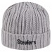 Pittsburgh Steelers New Era Gray Knit Hat with Visor