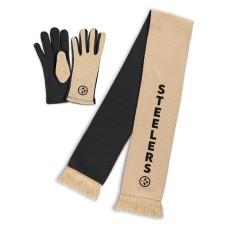 Женская шарф Pittsburgh Steelers WEAR by Erin Andrews Tonal Microcheck & Glove Set