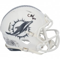 Chop Robinson Miami Dolphins Autographed Fanatics Authentic Riddell 2024 Salute To Service Speed Mini Helmet