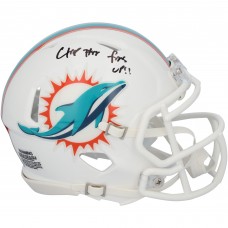 Chop Robinson Miami Dolphins Autographed Fanatics Authentic Riddell Speed Mini Helmet with Fins Up Inscription