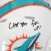 Chop Robinson Miami Dolphins Autographed Fanatics Authentic Riddell Speed Mini Helmet with Fins Up Inscription