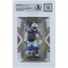Jonathan Taylor Indianapolis Colts Autographed 2020 Panini Select #253 Beckett Fanatics Witnessed Authenticated 10 Rookie Card