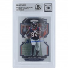 Nico Collins Houston Texans Autographed 2021 Panini Prizm #360 Beckett Fanatics Witnessed Authenticated 10 Rookie Card