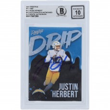 Justin Herbert Los Angeles Chargers Autographed 2021 Panini Prestige NFL Drip #ND-JH Beckett Fanatics Witnessed Authenticated 10 Card