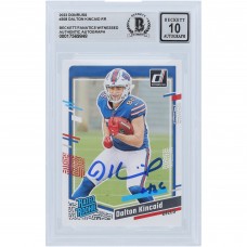 Dalton Kincaid Buffalo Bills Autographed 2023 Panini Donruss #308 Beckett Fanatics Witnessed Authenticated 10 Rookie Card