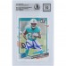DeVon Achane Miami Dolphins Autographed 2023 Panini Donruss #365 Beckett Fanatics Witnessed Authenticated 10 Rookie Card