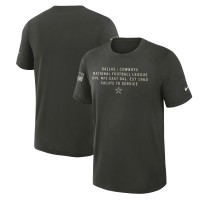 Футболка Dallas Cowboys Nike Forest Green 2025 Salute to Service Sideline Slub Dri-FIT
