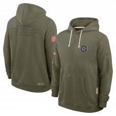 Толстовка Dallas Cowboys Nike Olive 2025 Salute to Service Sideline Standard Issue Dri-FIT