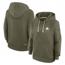 Толстовка Женская Pittsburgh Steelers Nike Olive 2025 Salute to Service Sideline Standard Issue Dri-FIT