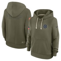 Толстовка Женская Dallas Cowboys Nike Olive 2025 Salute to Service Sideline Standard Issue Dri-FIT