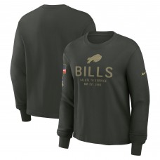 Футболка с длинным рукавом Женская Buffalo Bills Nike Dark Green 2025 Salute to Service Sideline Dri-FIT Футболка с длинным рукавом Женская Buffalo Bills Nike Dark Green 2025 Salute to Service Sideline Dri-FIT
