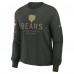 Футболка с длинным рукавом Женская Chicago Bears Nike Dark Green 2025 Salute to Service Sideline Dri-FIT