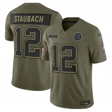 Игровая джерси Dallas Cowboys Roger Staubach Nike Olive 2025 Salute to Service Retired Limited