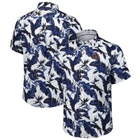 Рубашка с коротким рукавом Chicago Bears Tommy Bahama Navy Sunnyvale Blooms Camp