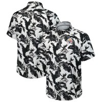 Pittsburgh Steelers Tommy Bahama Black Sunnyvale Blooms Camp Button-Up Shirt