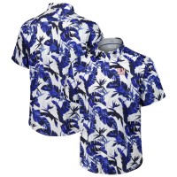 New York Giants Tommy Bahama Royal Sunnyvale Blooms Camp Button-Up Shirt
