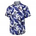 New York Giants Tommy Bahama Royal Sunnyvale Blooms Camp Button-Up Shirt