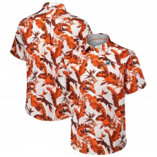 Рубашка с коротким рукавом Miami Dolphins Tommy Bahama Orange Sunnyvale Blooms Camp