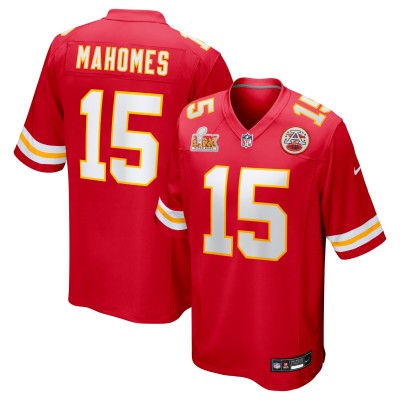 Kansas City Chiefs Patrick Mahomes Nike Red Super Bowl LIX Game Jersey