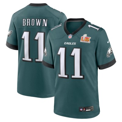 Джерси A.J. Brown Philadelphia Eagles Nike Super Bowl LIX - Midnight Green