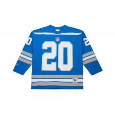 Detroit Lions Barry Sanders Mitchell & Ness Blue Maxxed Out Fashion Hockey Jersey
