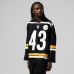 Pittsburgh Steelers Troy Polamalu Mitchell & Ness Black Maxxed Out Fashion Hockey Jersey Pittsburgh Steelers Troy Polamalu Mitchell & Ness Black Maxxed Out Fashion Hockey Jersey