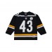 Pittsburgh Steelers Troy Polamalu Mitchell & Ness Black Maxxed Out Fashion Hockey Jersey