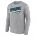 Футболка с длинным рукавом Philadelphia Eagles Super Bowl LIX Champions Counting Points Score - Heather Gray