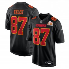 Джерси Travis Kelce Kansas City Chiefs Nike Super Bowl LIX Fashion - Carbon Black